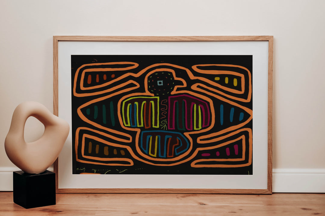 Classic Black And Orange Thunderbird Design Mola