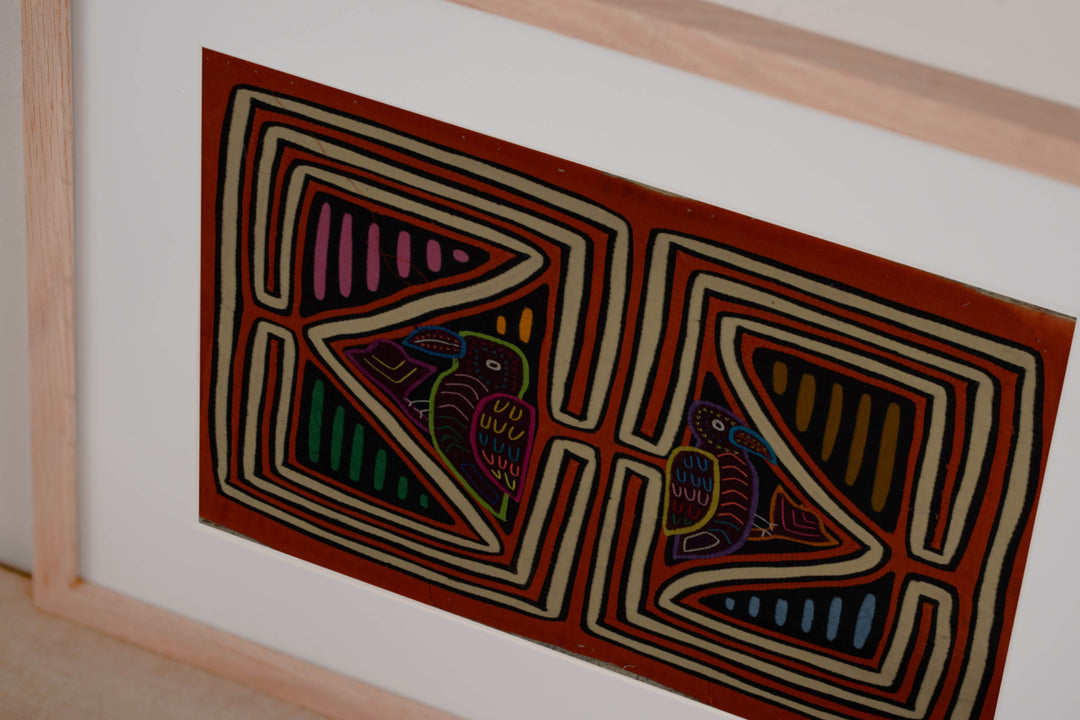 Classic Orange And White Jungle Bird Mola