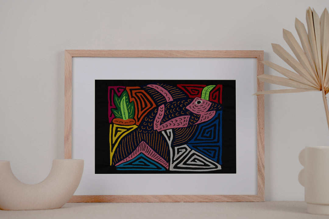 Fantasy Pink And Blue Dolphin Mola