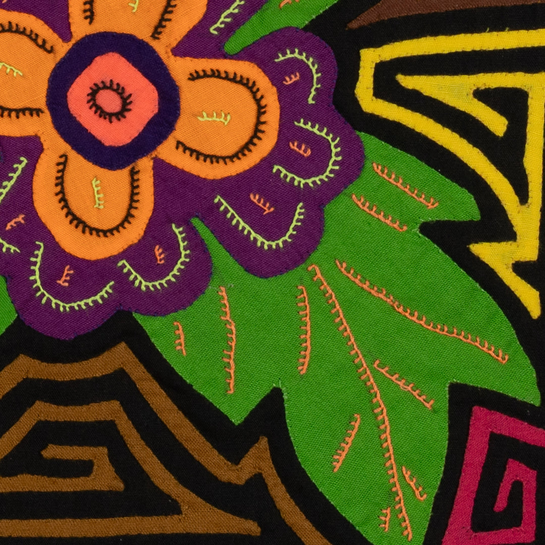 Colorful Blossoms and Leafy Background Mola