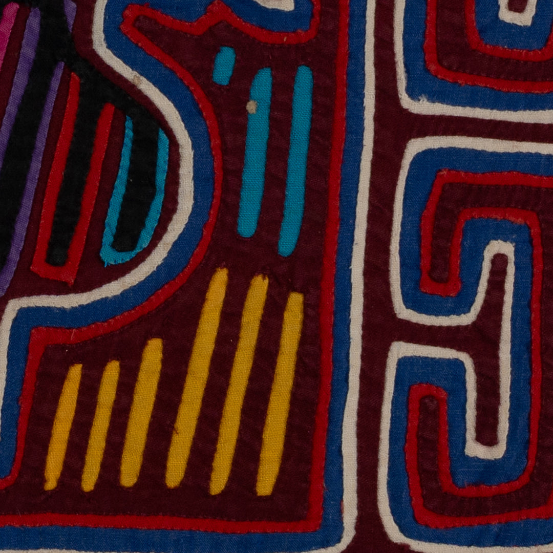 Classic Maroon Blue And White Duck Mola