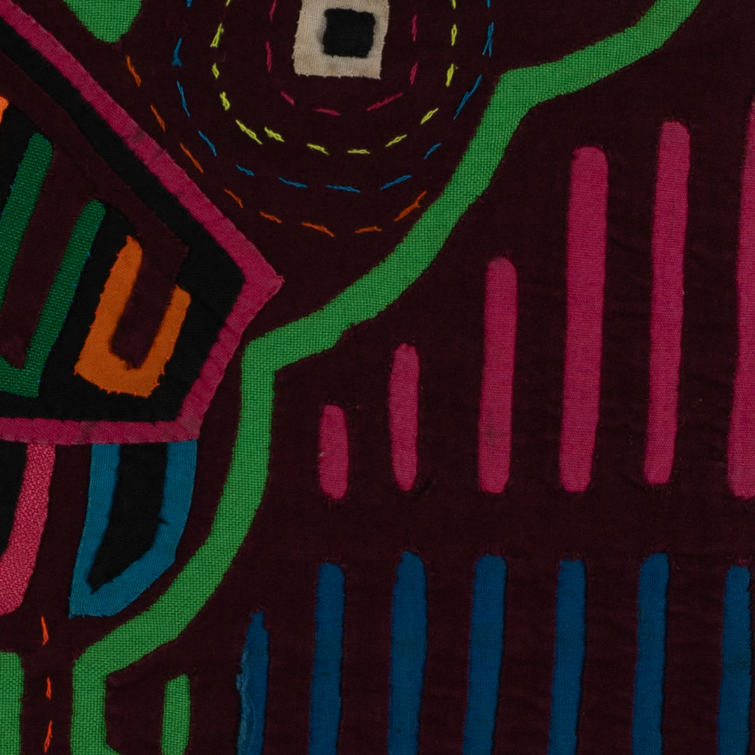 Classic Maroon And Green Jungle Bird Mola