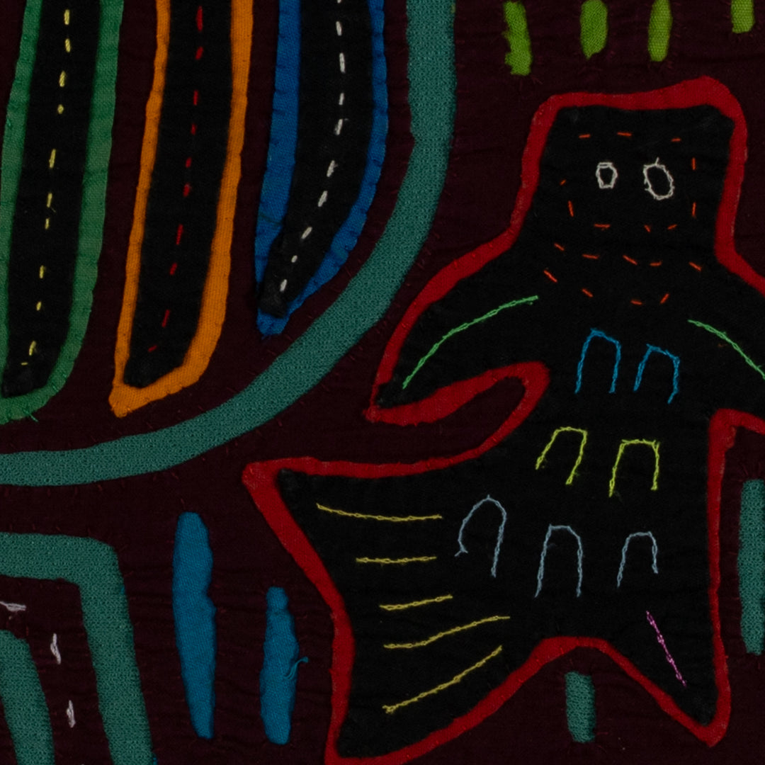 Traditional Burgundy And Green Bird and Fishy Ghost Mola