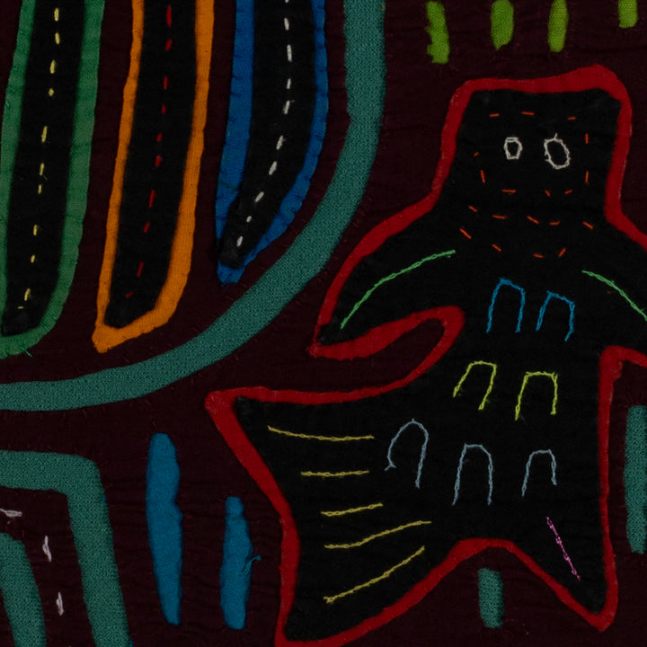 Traditional Burgundy And Green Bird and Fishy Ghost Mola