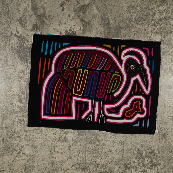 Traditional Black Red And White Wild Turkey Mola