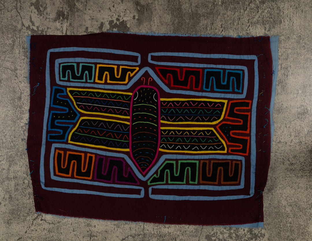 Classic Burgundy And Blue Butterfly Mola