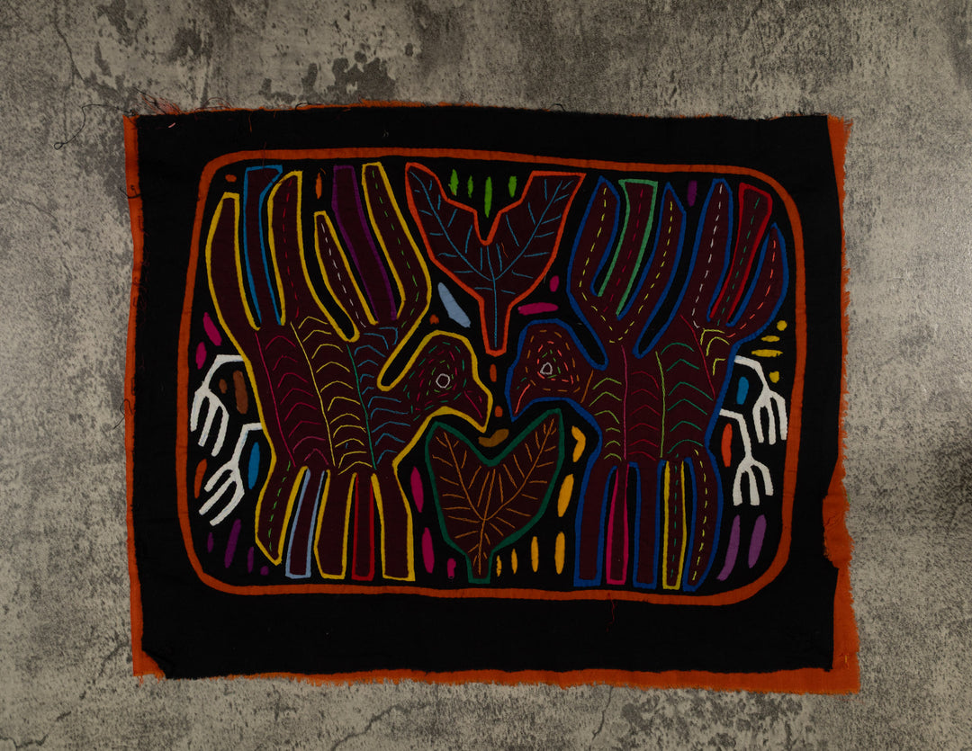 Traditional Jungle Bird In Flight Mola