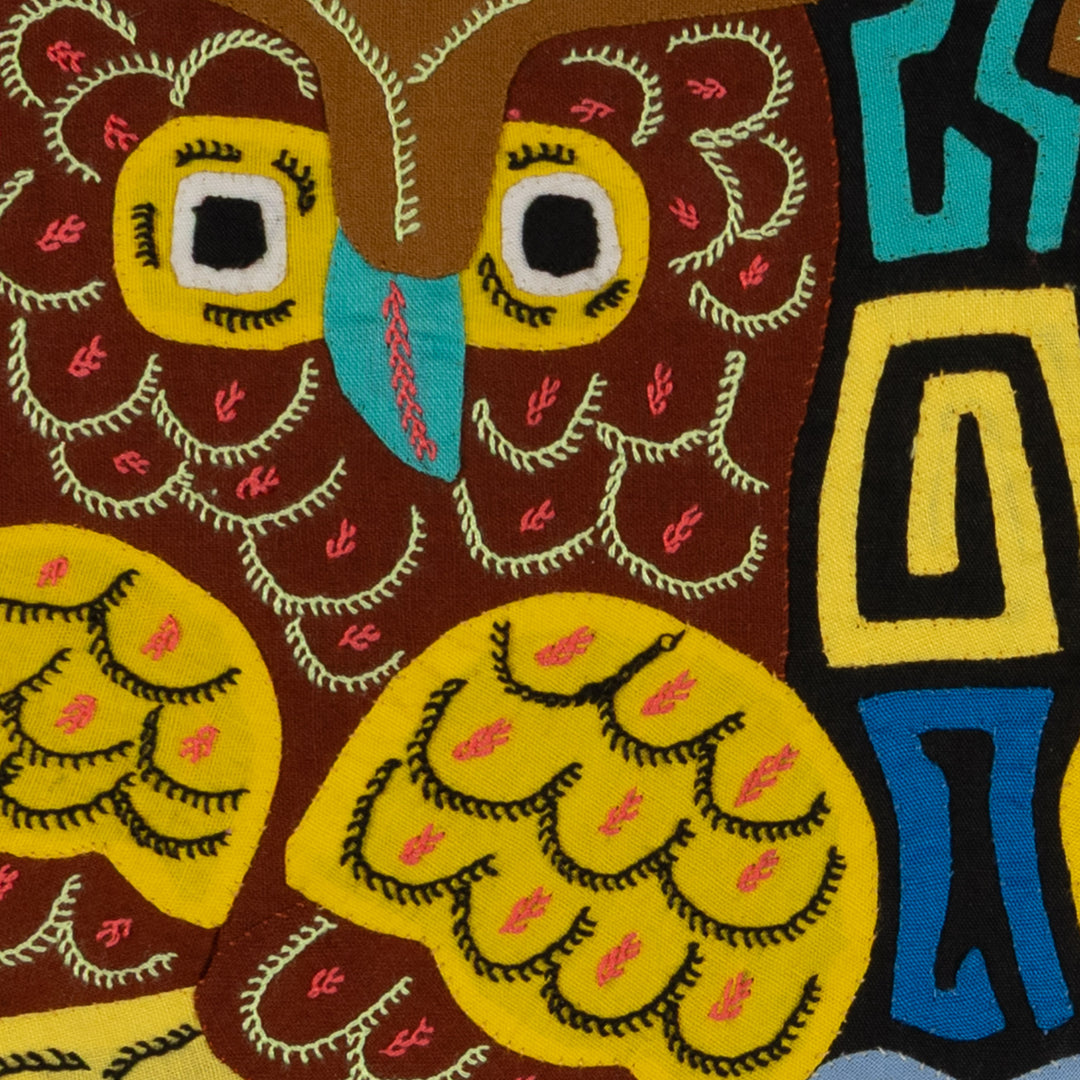 Fantasy Brown And Yellow Owl Bird Mola