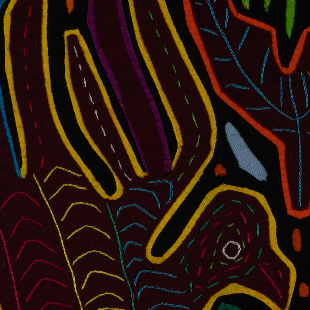 Traditional Jungle Bird In Flight Mola