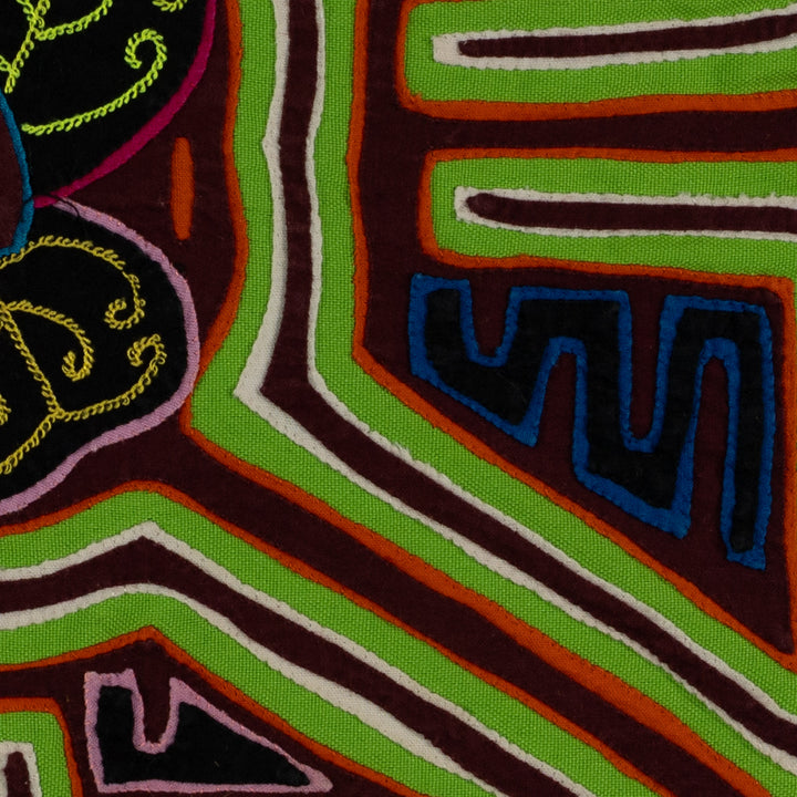 Classic Maroon And Green Floral Flower Mola