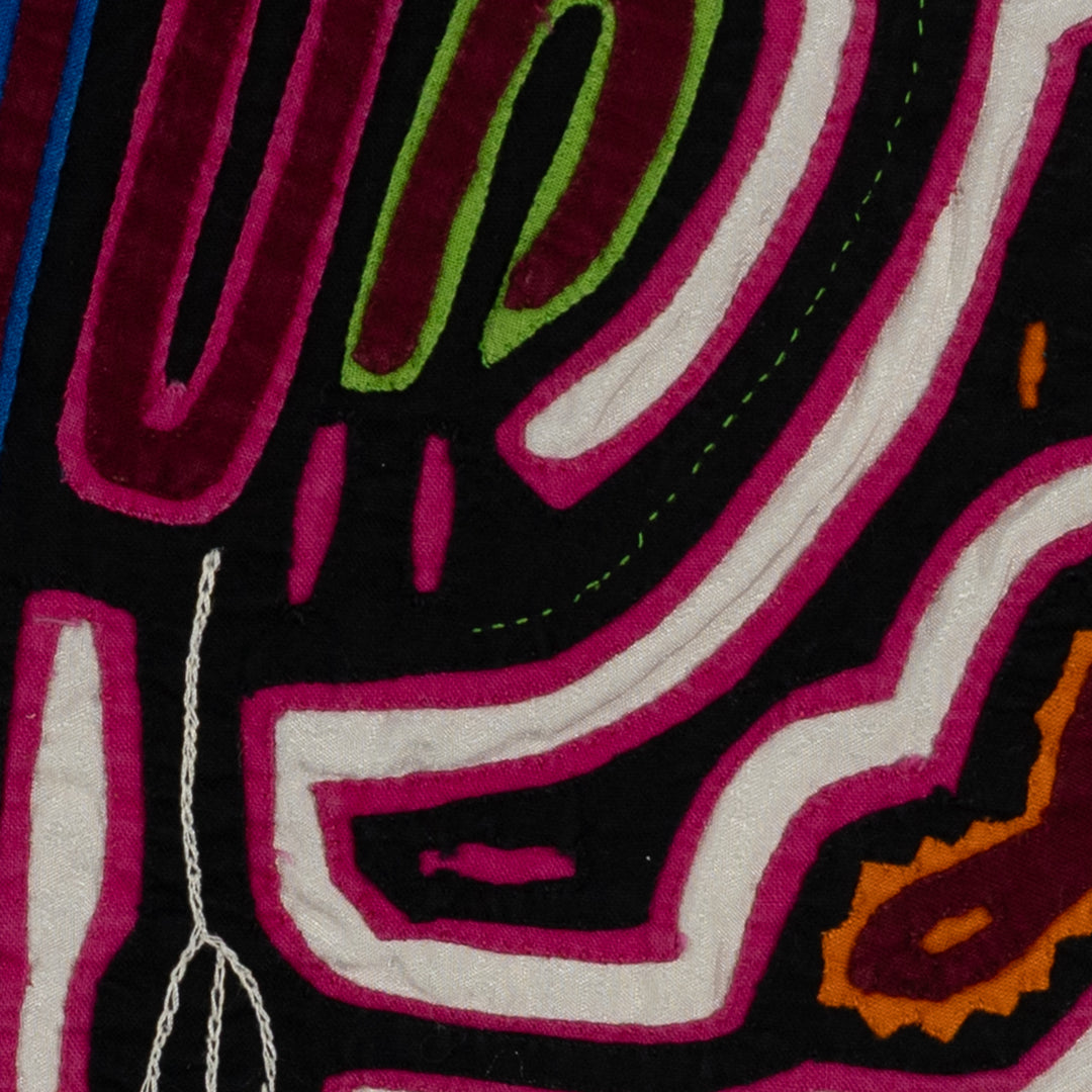 Traditional Black Red And White Wild Turkey Mola