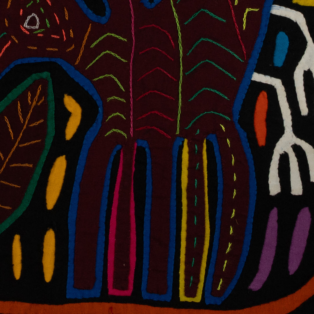 Traditional Jungle Bird In Flight Mola