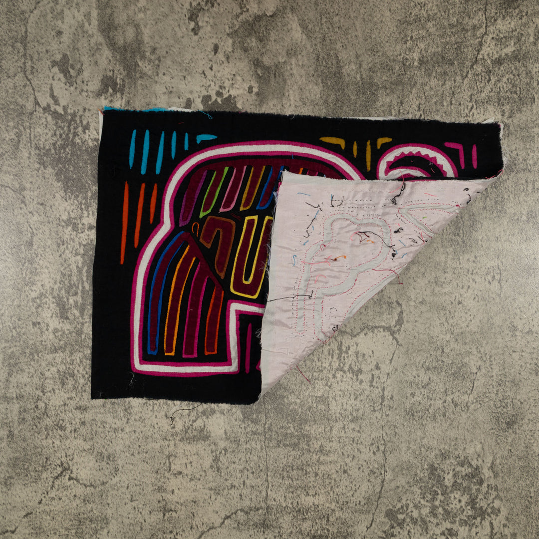 Traditional Black Red And White Wild Turkey Mola