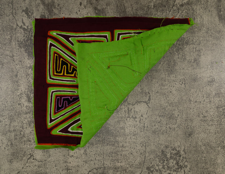 Classic Maroon And Green Floral Flower Mola