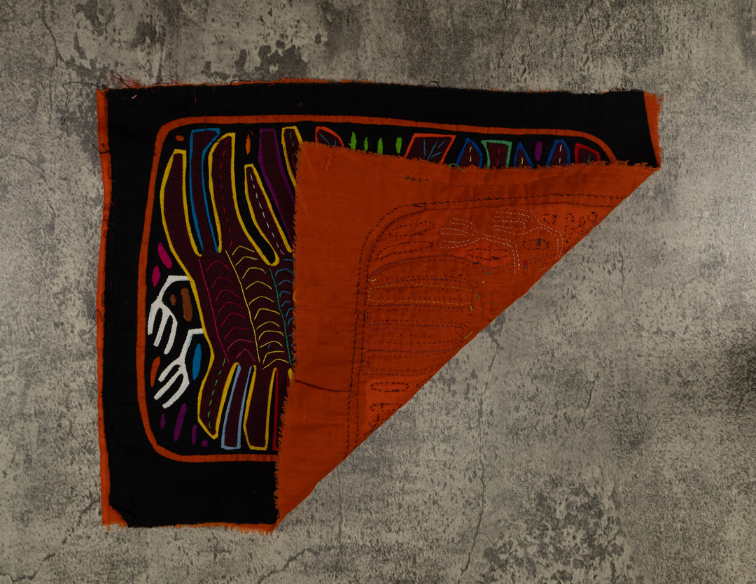 Traditional Jungle Bird In Flight Mola