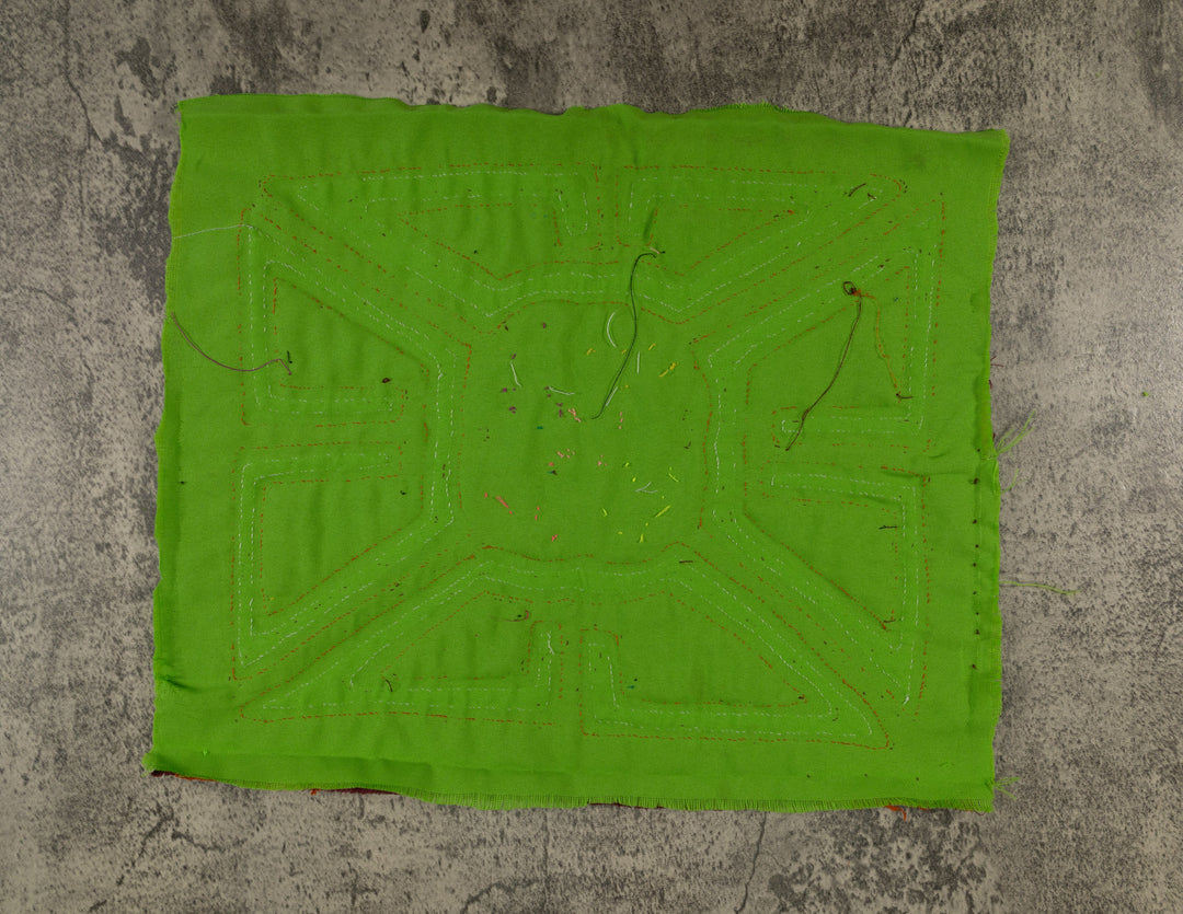 Classic Maroon And Green Floral Flower Mola