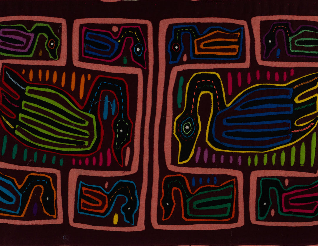 Classic Maroon And Peach Swooning Swan Mola