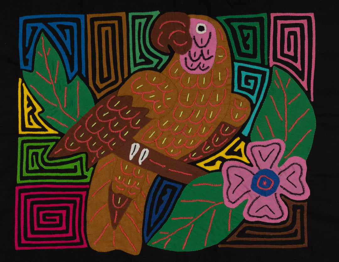 Fantasy Pink And Brown Parrot Bird Mola