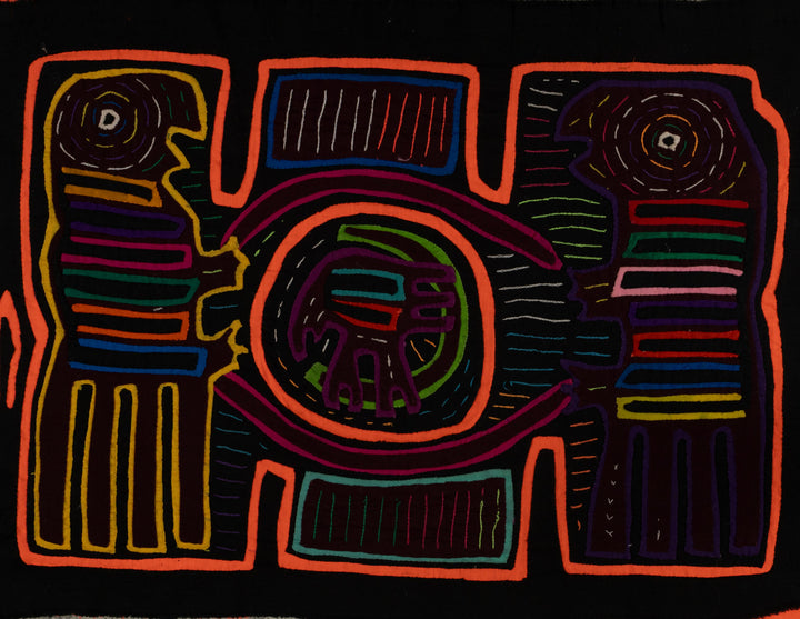 Classic Black And Orange Parrot Bird Mola