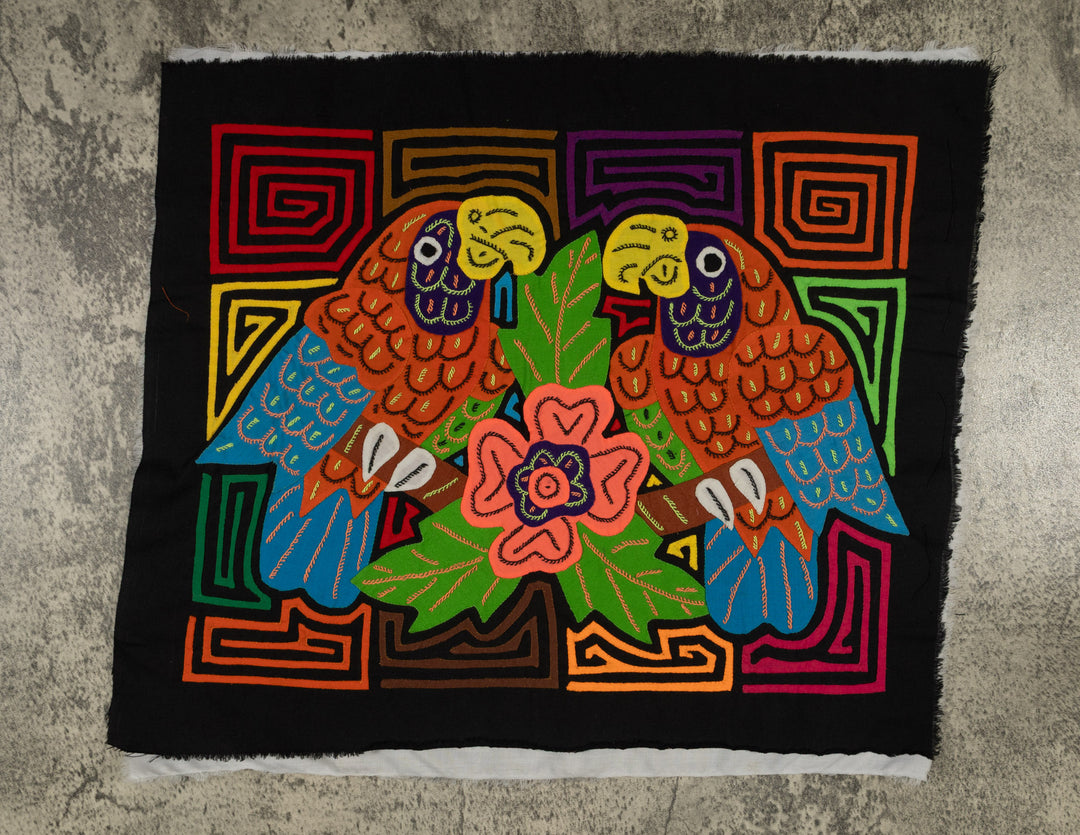 Orange And Blue Tropical Parrot Pair Mola