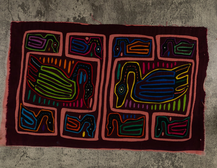 Classic Maroon And Peach Swooning Swan Mola