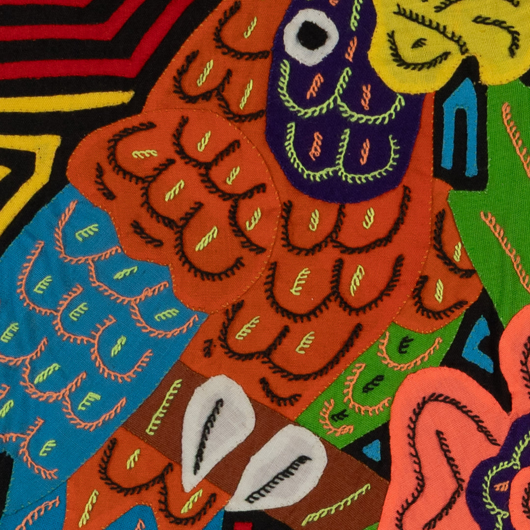 Orange And Blue Tropical Parrot Pair Mola