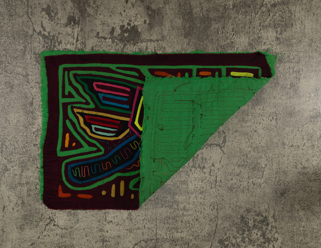 Classic Maroon And Green Jungle Bird Mola