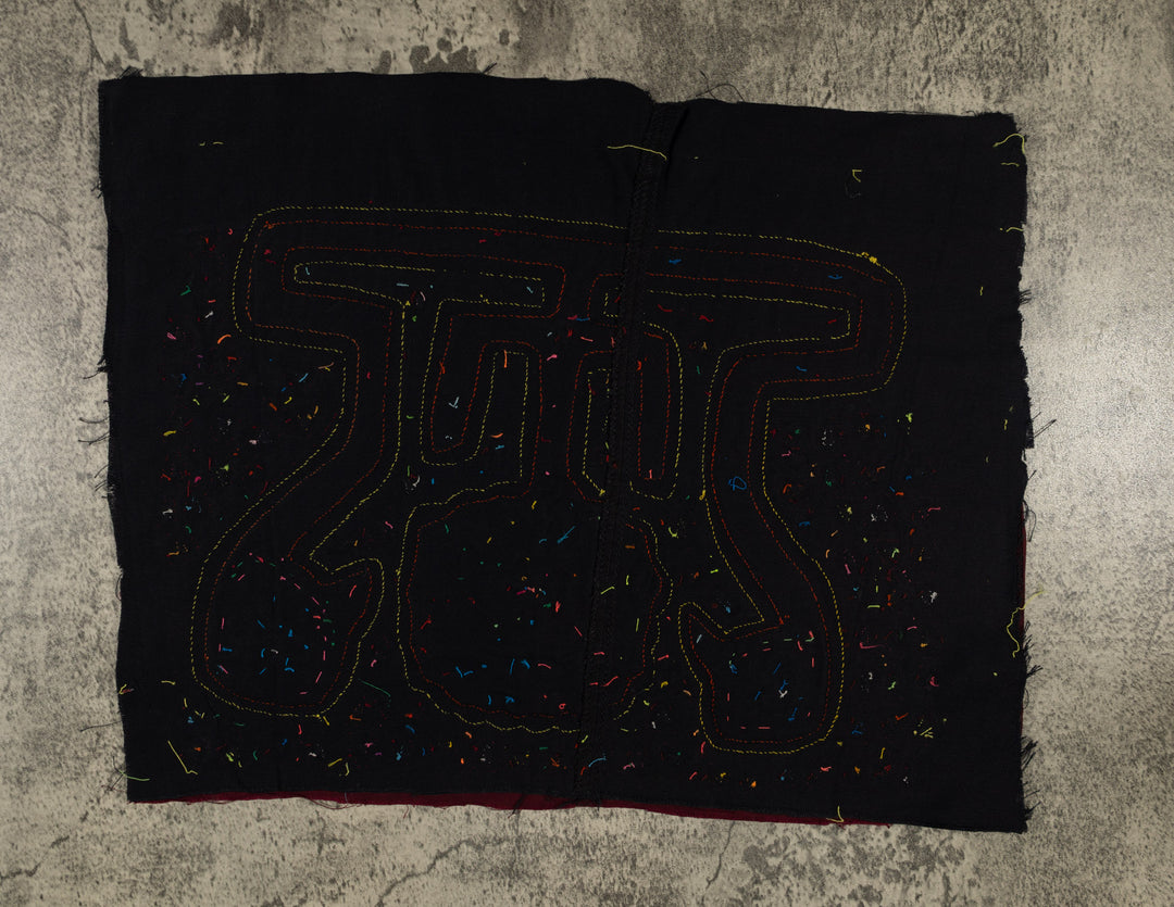 Traditional Burgundy And Yellow Flower Admirer Mola