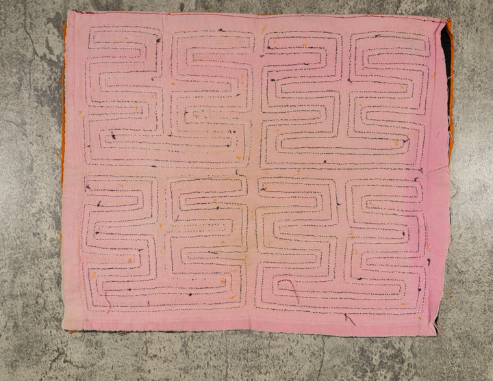 Traditional Orange Black And Cream Classic Design Mola