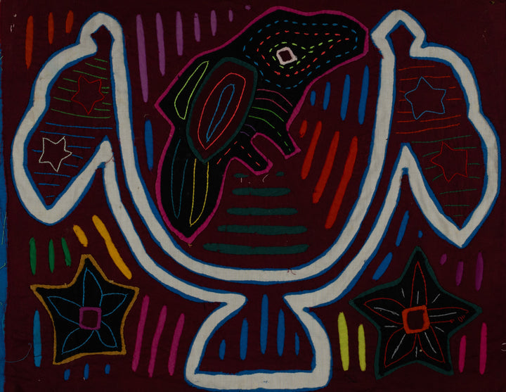 Classic Maroon And White Flag Day Mola