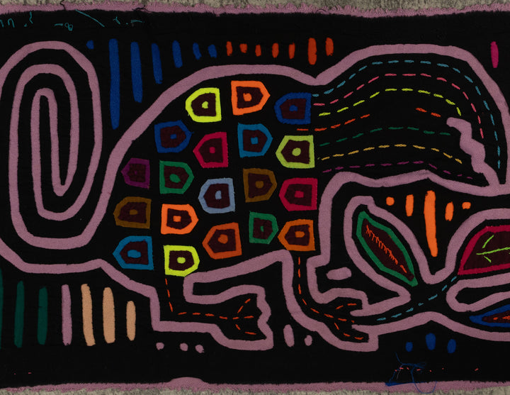 Classic Black And Purple Nutcracker Critter Mola