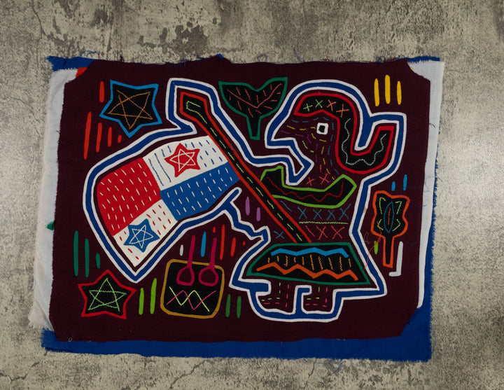 Traditional Patriotic Panama Flag Mola