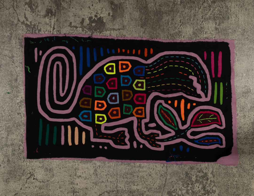 Classic Black And Purple Nutcracker Critter Mola