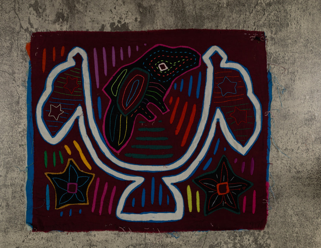 Classic Maroon And White Flag Day Mola