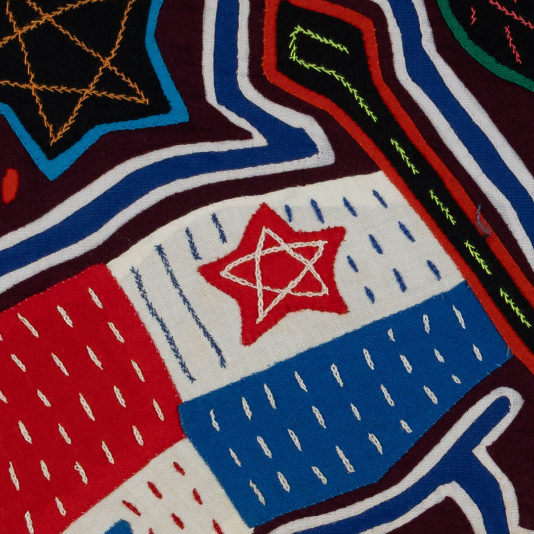 Traditional Patriotic Panama Flag Mola