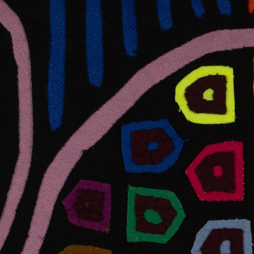 Classic Black And Purple Nutcracker Critter Mola