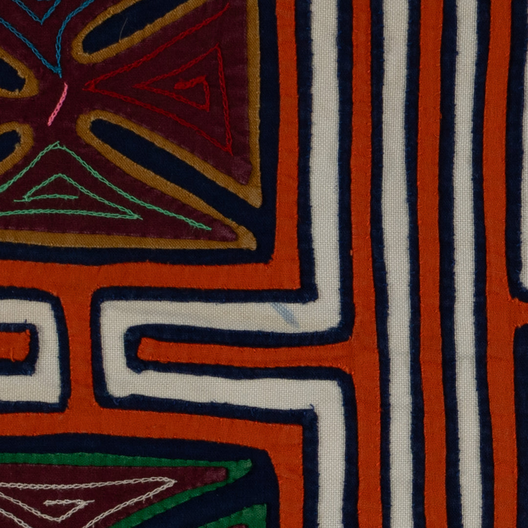 Orange And White Squares Of Life Mola