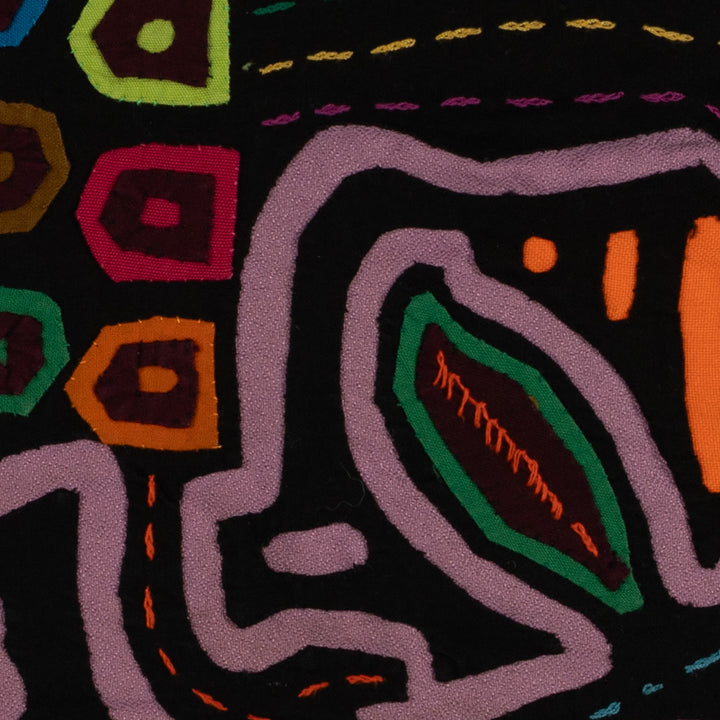 Classic Black And Purple Nutcracker Critter Mola