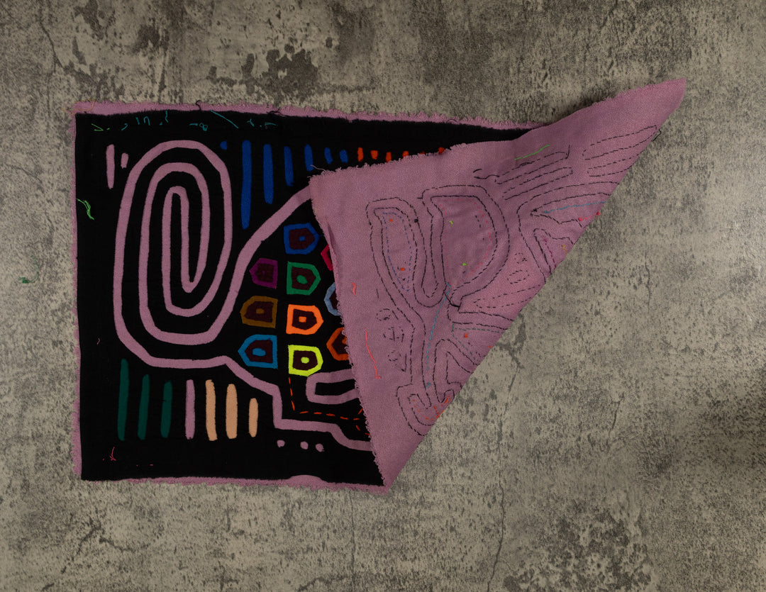 Classic Black And Purple Nutcracker Critter Mola