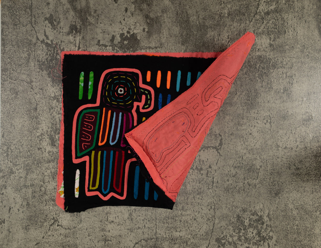 Classic Black And Peach Family Dispute Mola