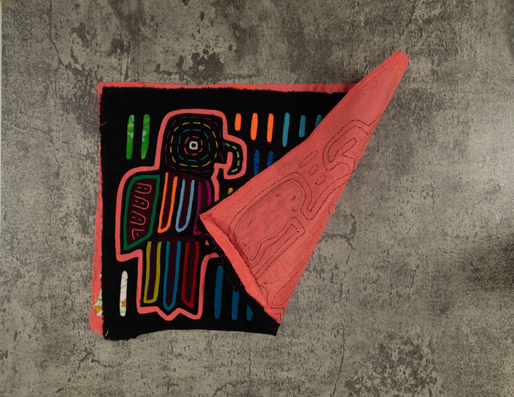 Classic Black And Peach Family Dispute Mola