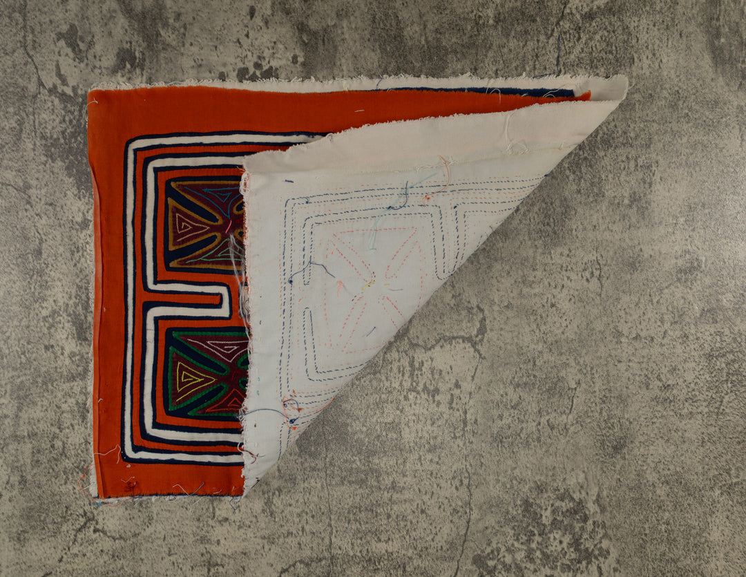 Orange And White Squares Of Life Mola