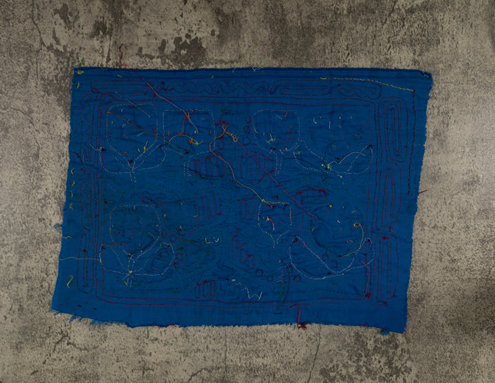 Vintage Red And Blue Autumn Leaves Mola