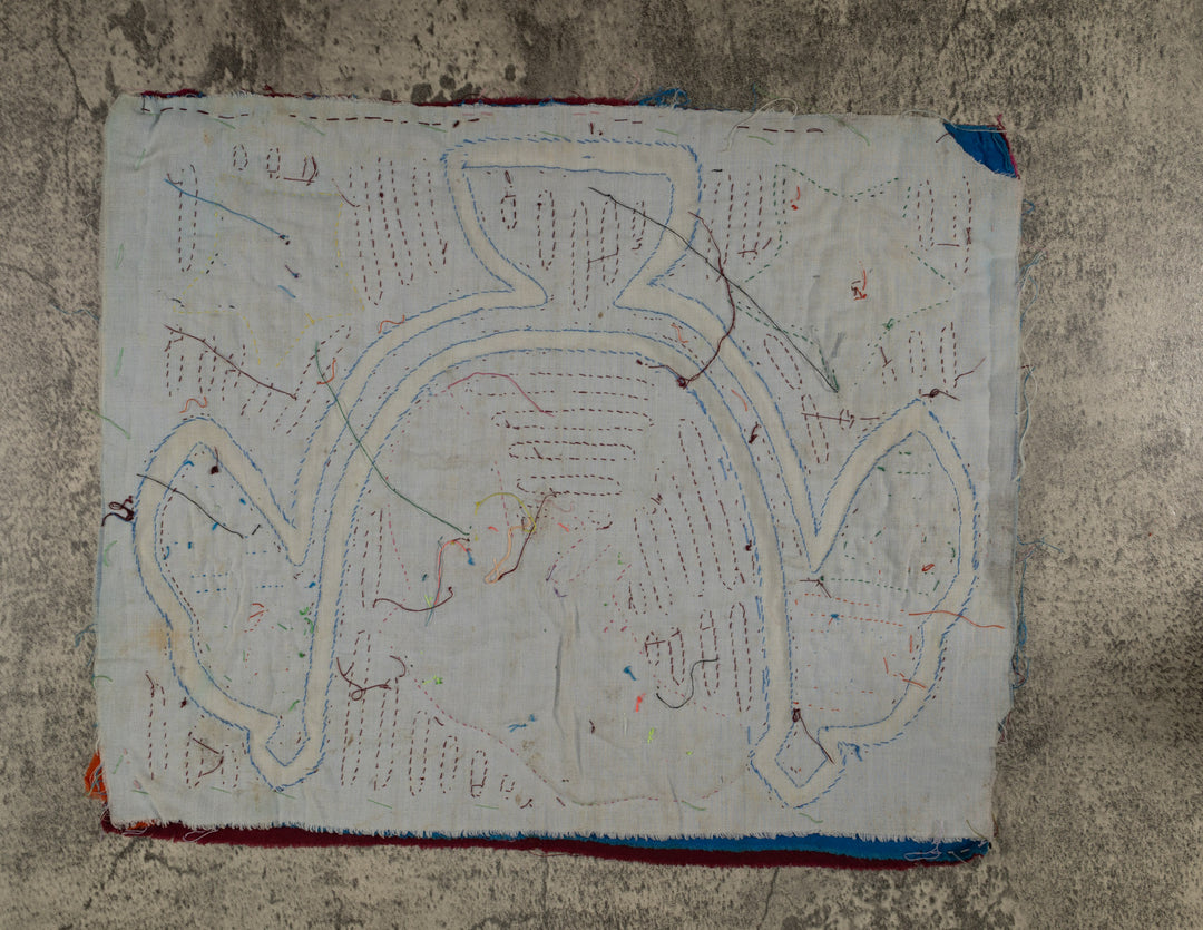 Classic Maroon And White Flag Day Mola