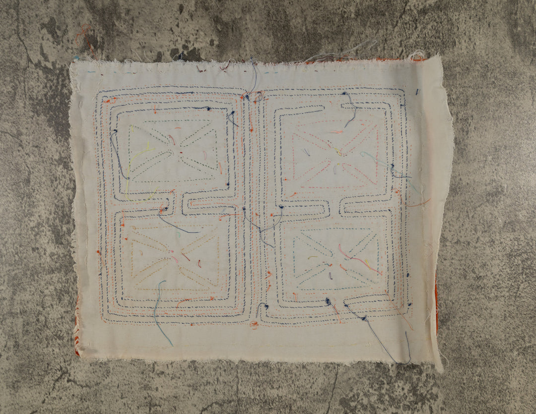 Orange And White Squares Of Life Mola