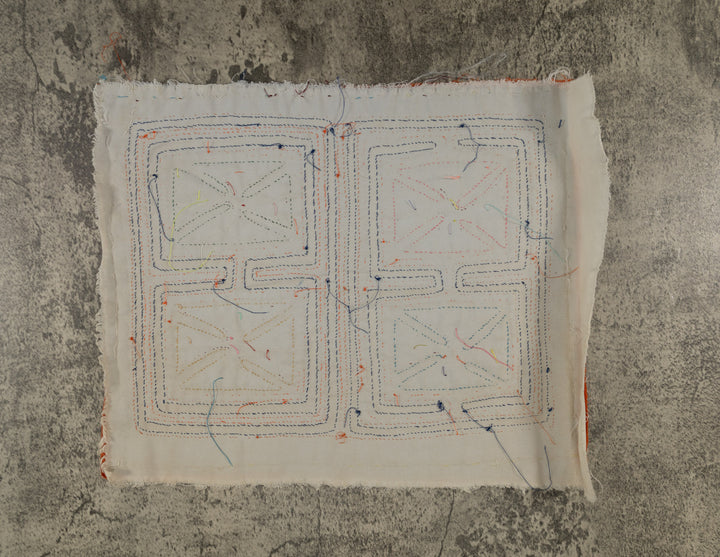 Orange And White Squares Of Life Mola