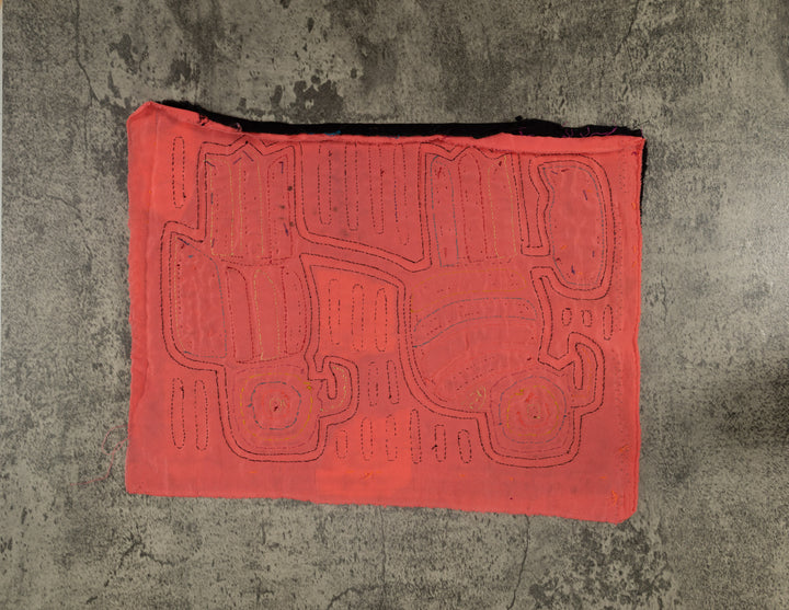 Classic Black And Peach Family Dispute Mola