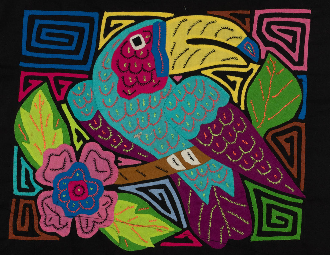 Fantasy Purple And Blue Toucan Parrot Bird Mola