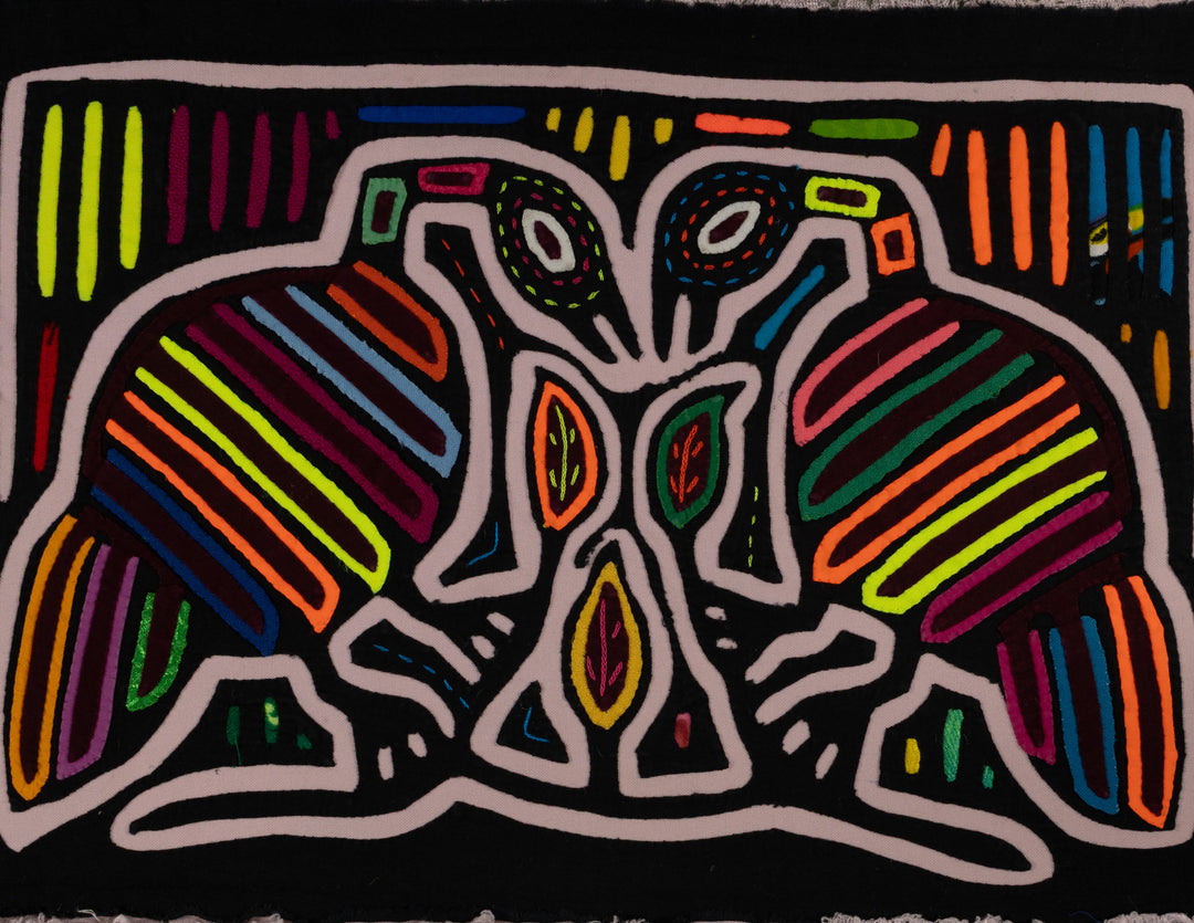 Traditional Black And White Rainbow Lovebird Mola