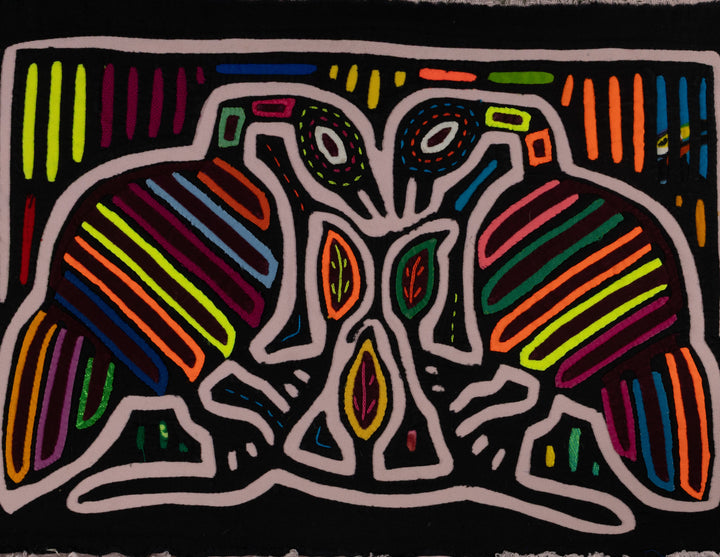 Traditional Black And White Rainbow Lovebird Mola